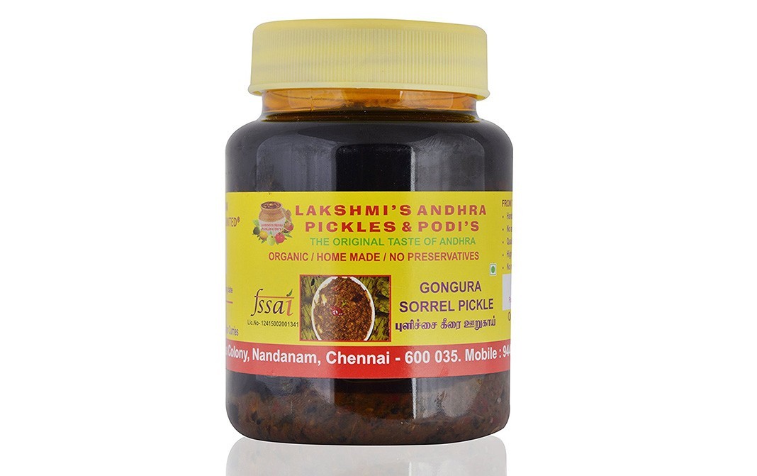 Lakshmi's Andhra Pickles & Podi's Gongura Sorrel Pickle    Jar  250 grams